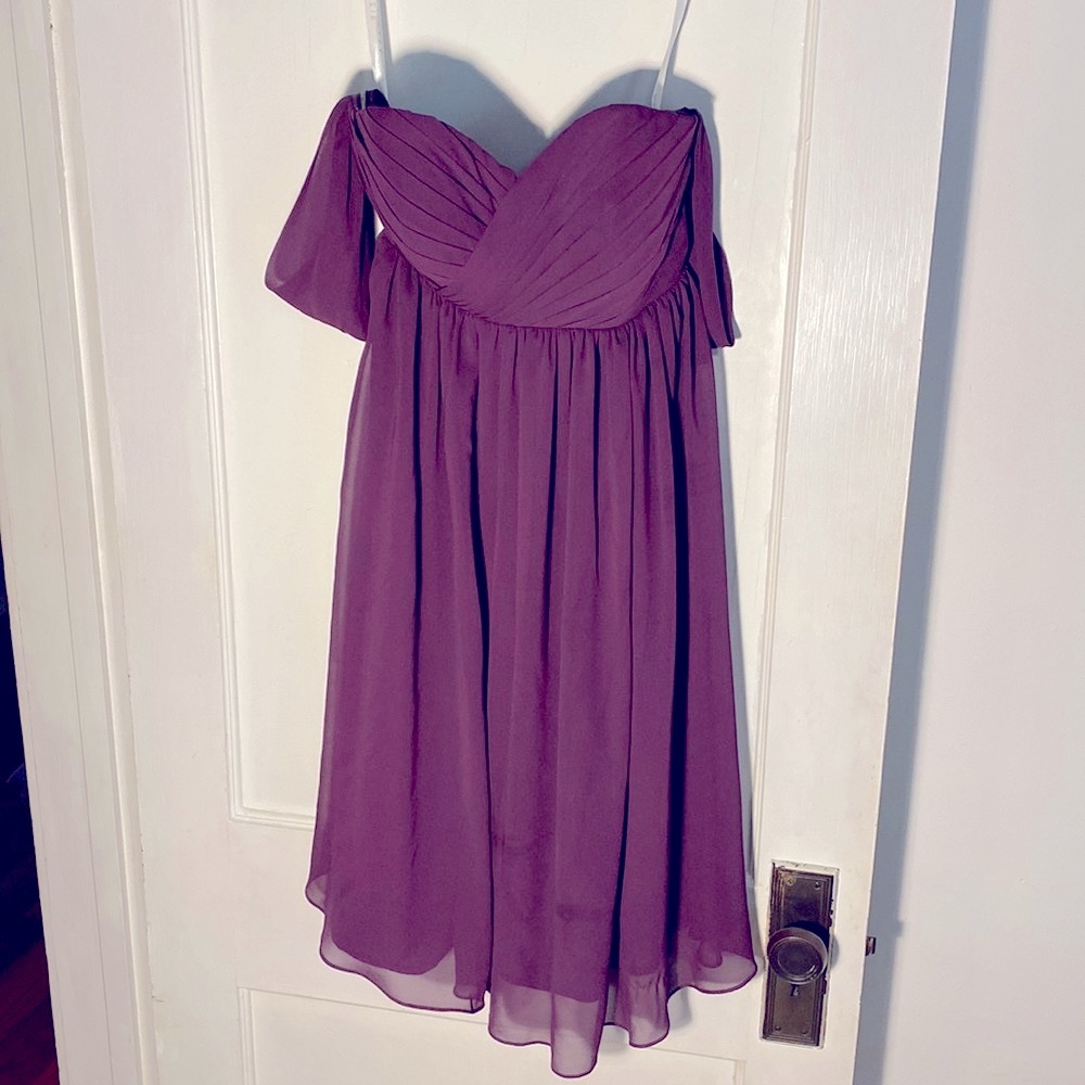 Plum Maternity Bridesmaid/wedding guest dress